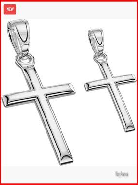 Stainless Steel Cross Necklace Set, Multi-Pack Pendant & Chain, Christian Gift